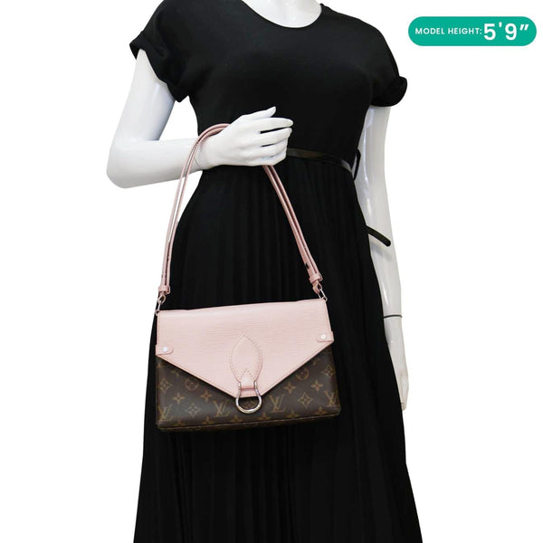 LOUIS VUITTON Saint Michel Monogram Epi Shoulder Bag Pink