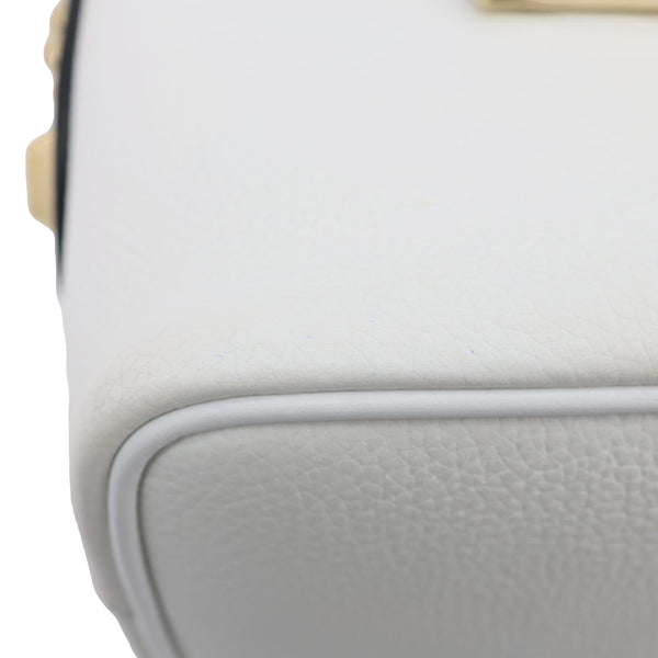 CHRISTIAN LOUBOUTIN Carasky Stud Mini Leather Bucket White