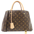 Louis Vuitton Montaigne MM Monogram Canvas Shoulder Bag Brown