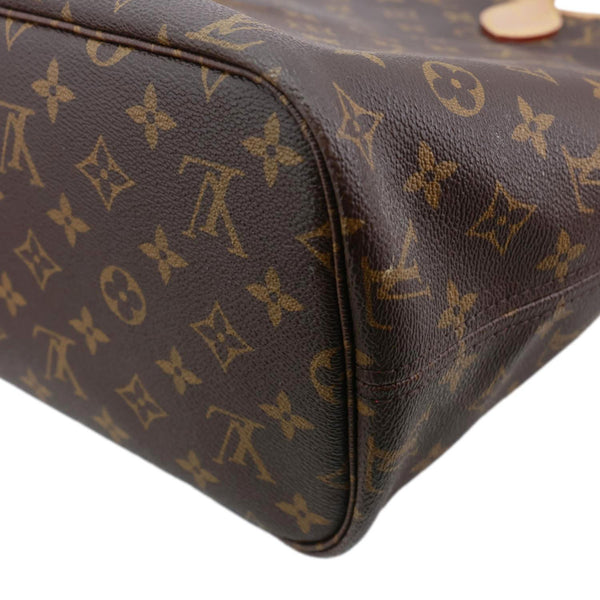 LOUIS VUITTON Neverfull MM Monogram Canvas Tote Bag Brown
