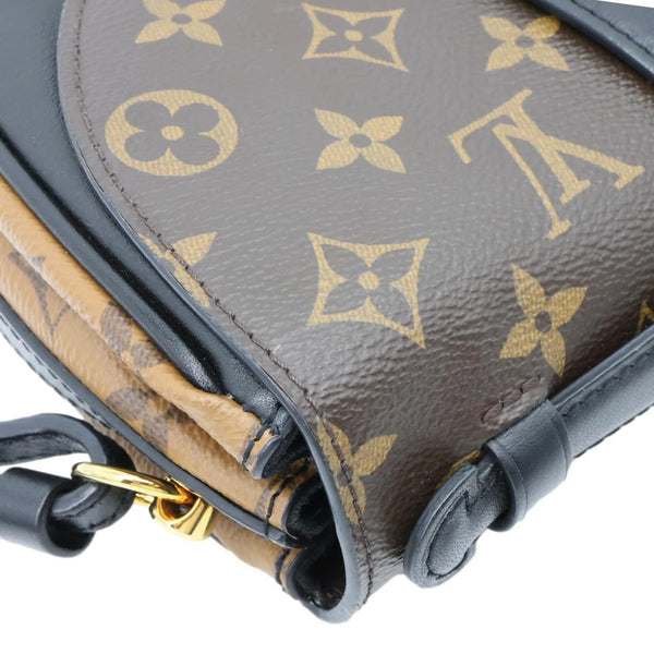 LOUIS VUITTON Chantilly Lock Reverse Monogram Canvas Shoulder Bag Black