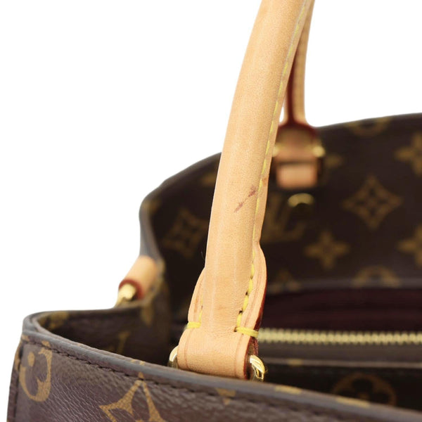 Louis Vuitton Montaigne MM Monogram Canvas Shoulder Bag Brown