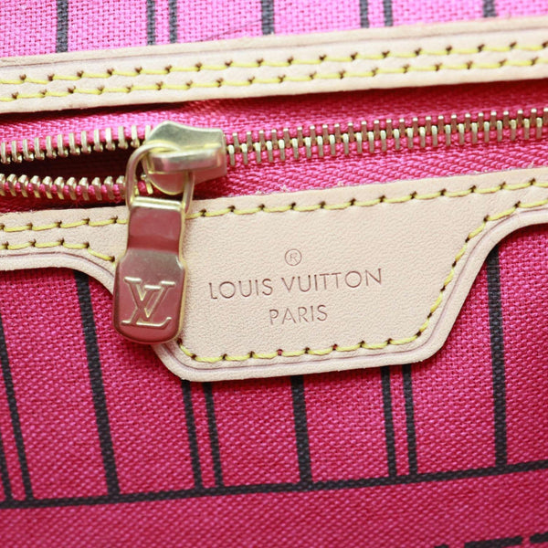 LOUIS VUITTON Neverfull MM Monogram Canvas Tote Bag Brown