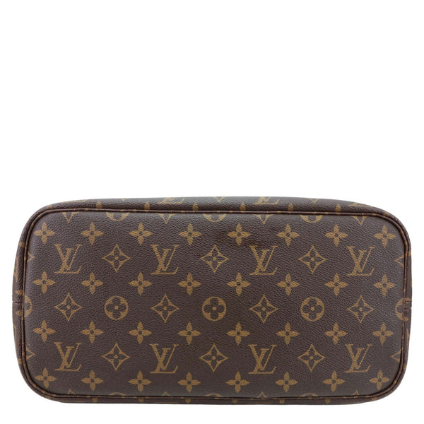LOUIS VUITTON Neverfull MM Monogram Canvas Tote Bag Brown