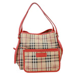 BURBERRY Canterbury Haymarket Check Canvas Tote Bag Beige