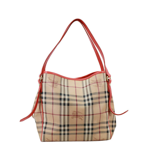 BURBERRY Canterbury Haymarket Check Canvas Tote Bag Beige