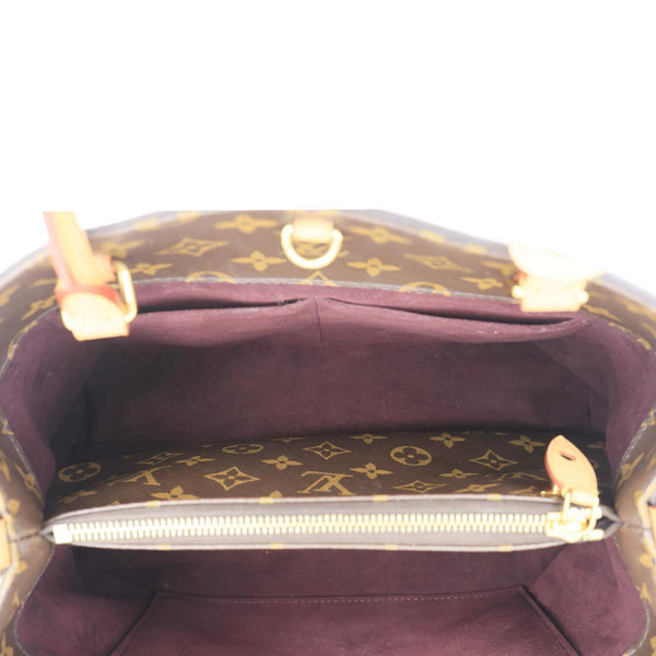 Louis Vuitton Montaigne MM Monogram Canvas Shoulder Bag Brown