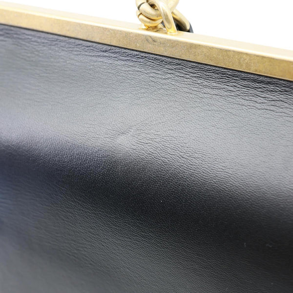 CHANEL Coco Luxe Flap Medium Stitched Leather Shoulder Bag Black