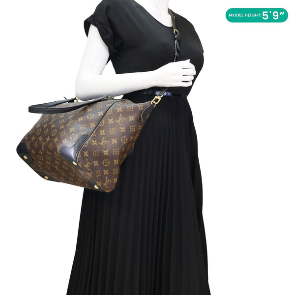 LOUIS VUITTON Estrela NM  Noir Monogram Canvas Shoulder Bag - Model Wearing