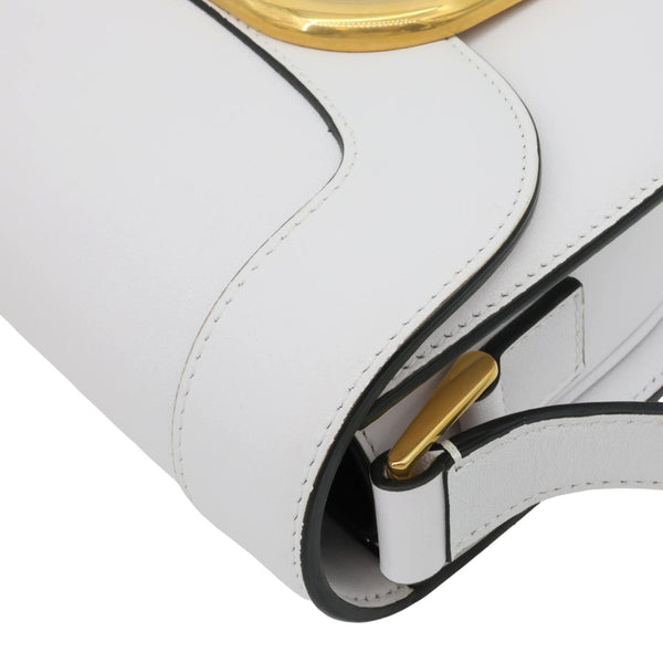 VALENTINO Garavani Supervee Leather Crossbody Bag White