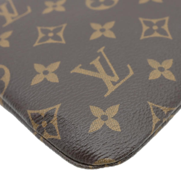 LOUIS VUITTON Etui Voyage MM Monogram Canvas Pouch Bag Brown