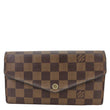 LOUIS VUITTON Sarah Damier Ebene Wallet Brown