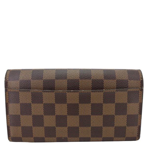 LOUIS VUITTON Sarah Damier Ebene Wallet Brown