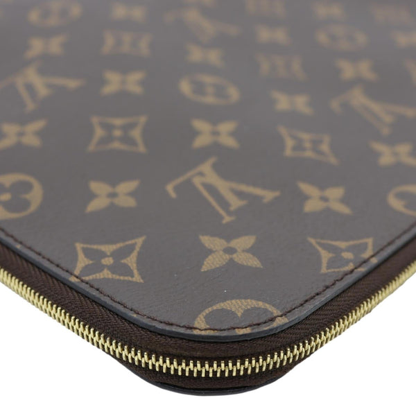 LOUIS VUITTON Etui Voyage MM Monogram Canvas Pouch Bag Brown