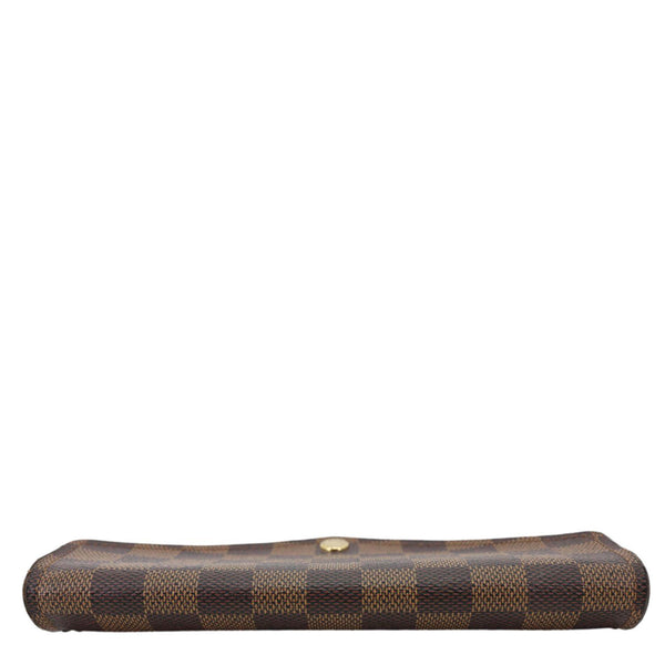 LOUIS VUITTON Sarah Damier Ebene Wallet Brown
