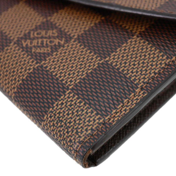 LOUIS VUITTON Sarah Damier Ebene Wallet Brown