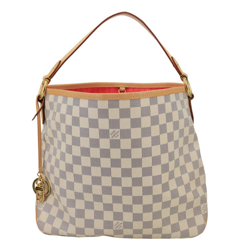 LOUIS VUITTON Delightful NM PM Damier Azur Hobo Shoulder Bag White