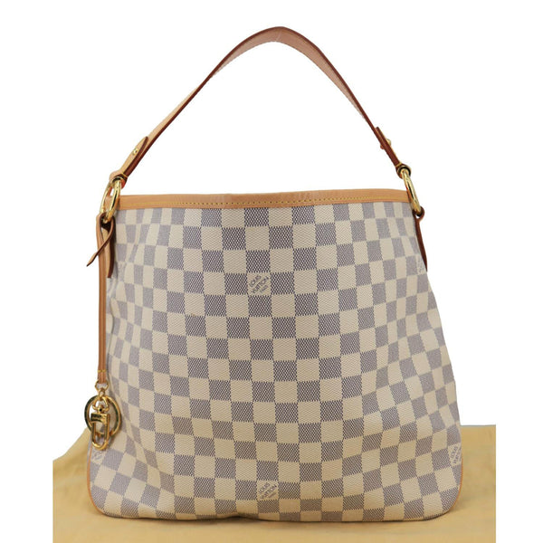 LOUIS VUITTON Delightful NM PM Damier Azur Hobo Shoulder Bag White