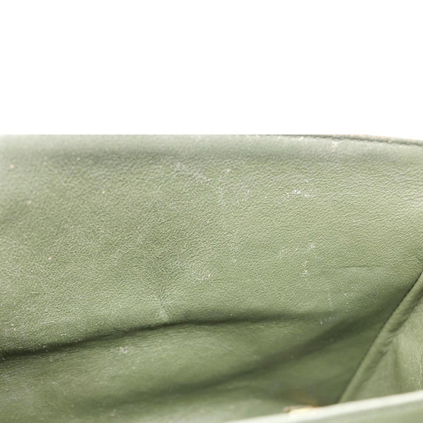 CHANEL Classic Jumbo Double Flap Quilted Lambskin Leather Shoulder Bag Green