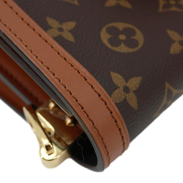 LOUIS VUITTON Dauphine MM Monogram Reverse Canvas Shoulder Bag Brown