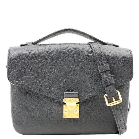 LOUIS VUITTON Metis Pochette Empreinte Leather Crossbody Bag Black