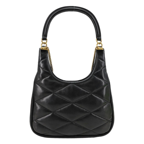 YVES SAINT LAURENT Sade Mini Quilted Leather Hobo Bag Black