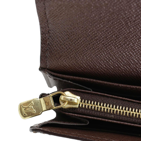 LOUIS VUITTON Sarah Damier Ebene Wallet Brown
