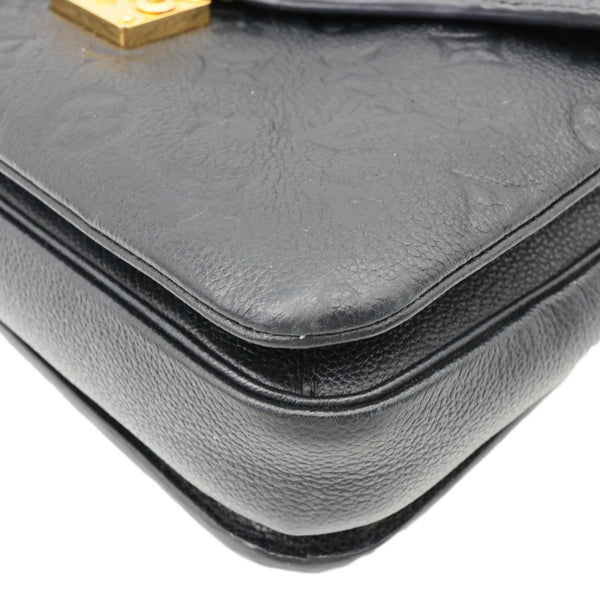 LOUIS VUITTON Metis Pochette Empreinte Leather Crossbody Bag Black
