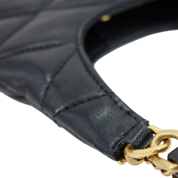 YVES SAINT LAURENT Sade Mini Quilted Leather Hobo Bag Black