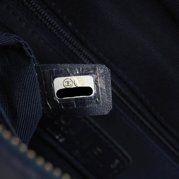 CHANEL Gabrielle Tweed Crossbody Bag Navy Blue