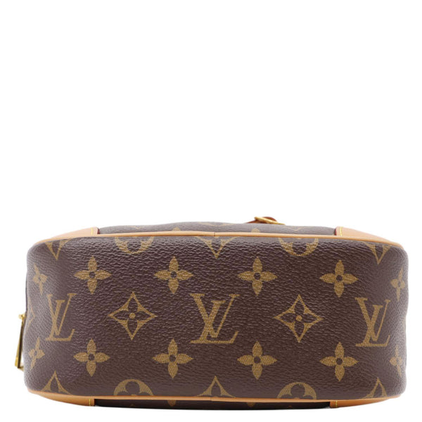 LOUIS VUITTON Deauville Mini Monogram Canvas Shoulder Bag Brown