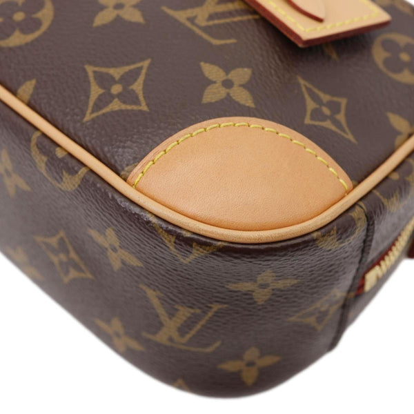 LOUIS VUITTON Deauville Mini Monogram Canvas Shoulder Bag Brown