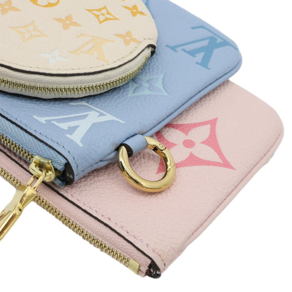 LOUIS VUITTON Trio By The Pool Giant Monogram Empreinte Leather Pouch Pink