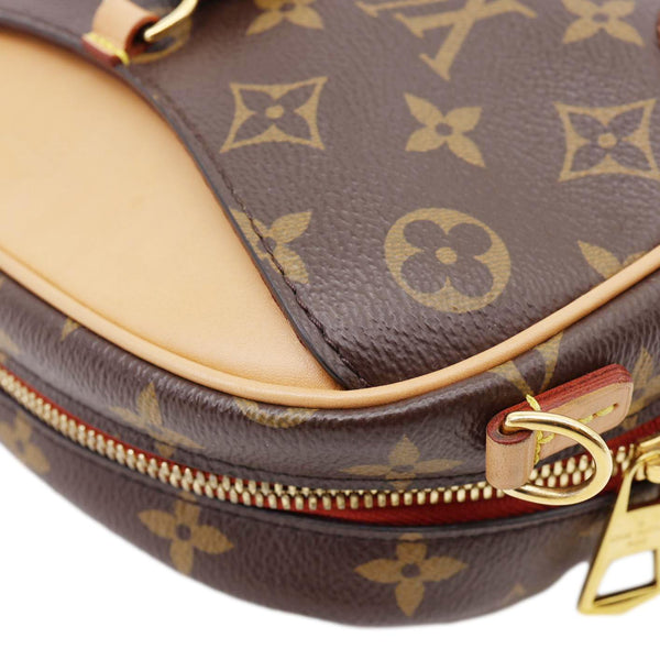 LOUIS VUITTON Deauville Mini Monogram Canvas Shoulder Bag Brown