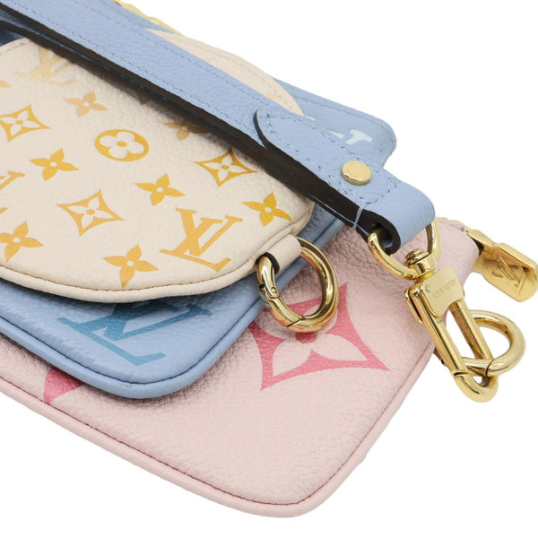 LOUIS VUITTON Trio By The Pool Giant Monogram Empreinte Leather Pouch Pink
