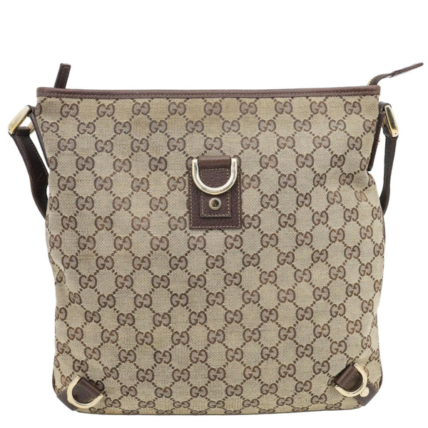 GUCCI Abbey D-Ring GG Canvas Crossbody Bag Beige 131326