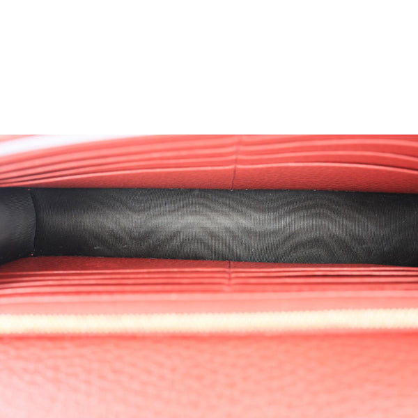GUCCI Dollar Interlocking G Calfskin Leather Chain Wallet Crossbody Bag Red 510314