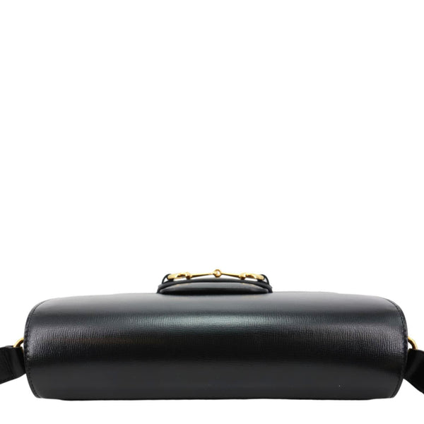 GUCCI Horsebit 1955 Mini Calfskin Leather Shoulder Bag Black 602204