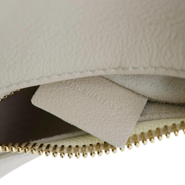 CELINE Teen Lulu Leather Shoulder Bag White