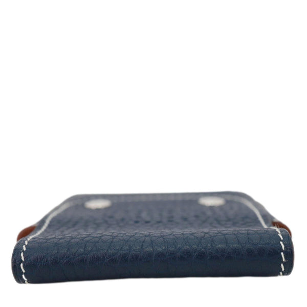 HERMES Leather Deck Of Cards & Case Navy Blue