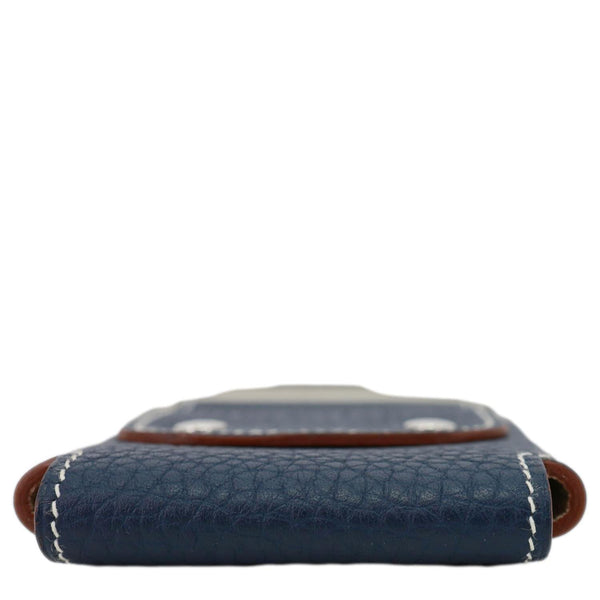 HERMES Leather Deck Of Cards & Case Navy Blue