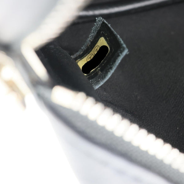 CHANEL CC Tassel Mini Diagonal Chevron Leather Camera Bag Black