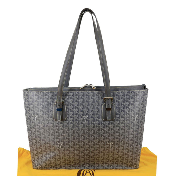 GOYARD Okinawa PM Chevron Print Canvas Tote Bag Grey