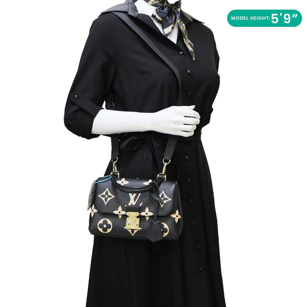 LOUIS VUITTON Madeleine BB Monogram Empreinte Leather Crossbody Bag Bicolor