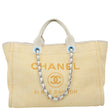 CHANEL Deauville Large Raffia Shopping Tote Bag Beige