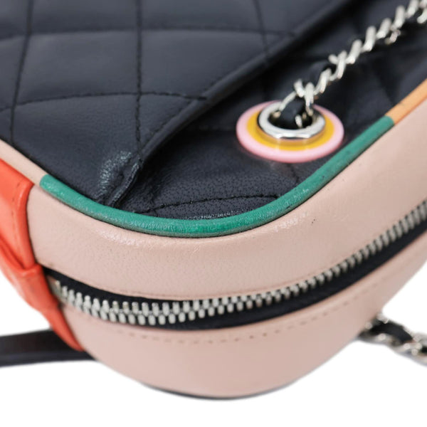 CHANEL Cuba Quilted Leather Camera Crossbody Bag Multicolor