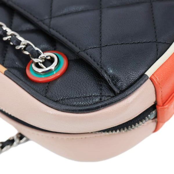 CHANEL Cuba Quilted Leather Camera Crossbody Bag Multicolor