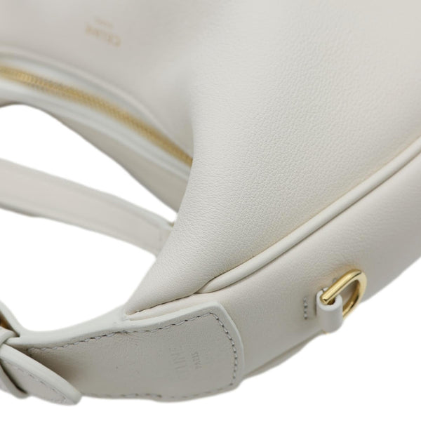 CELINE Teen Lulu Leather Shoulder Bag White