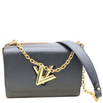 LOUIS VUITTON Twist MM Epi Leather Chain Shoulder Bag Black