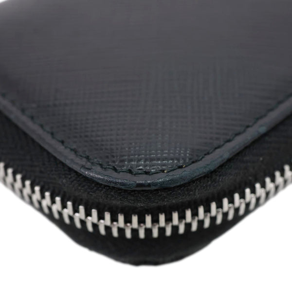 PRADA Saffiano Leather Key Holder Black